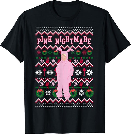 A Christmas Story Pink Nightmare Ugly Sweater T-Shirt