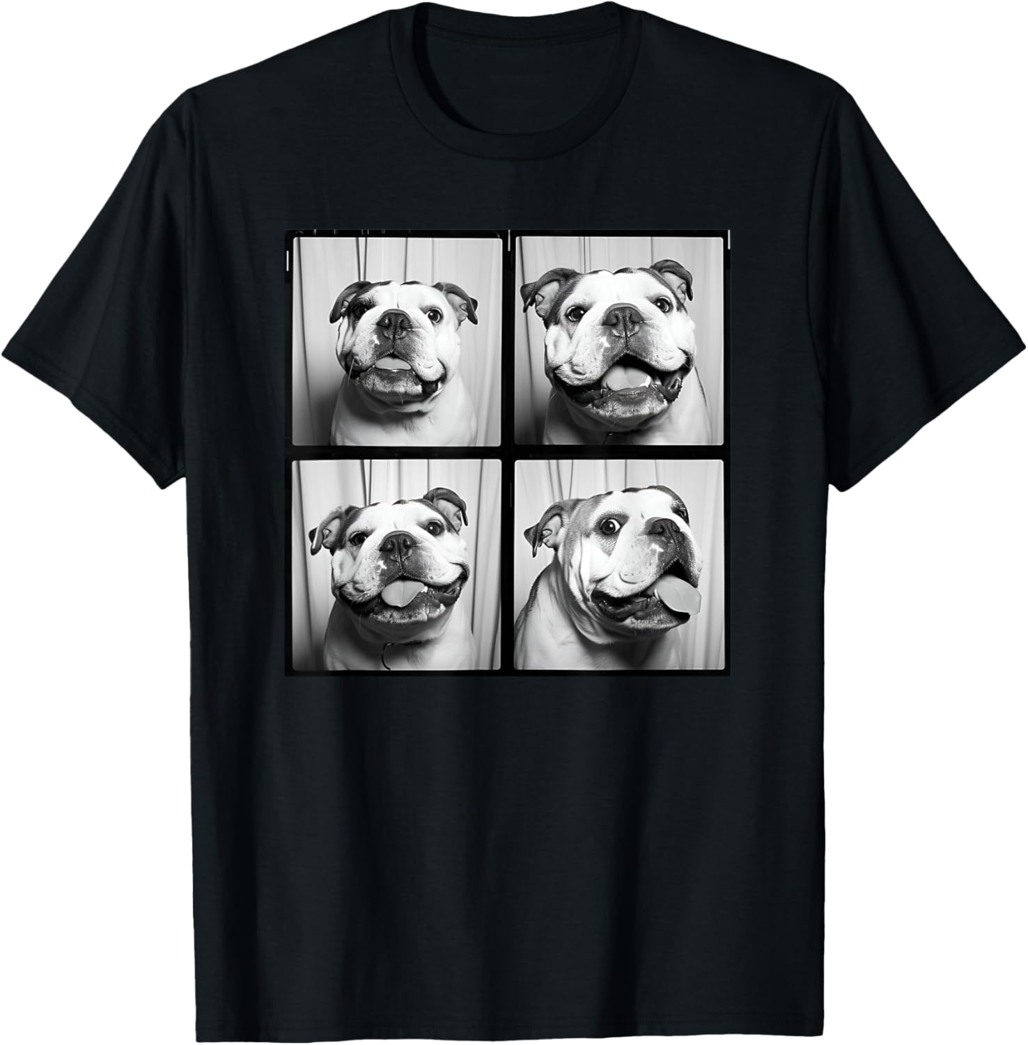 English Bulldog Puppy Face Pet Portrait Bulldog Mom T-Shirt