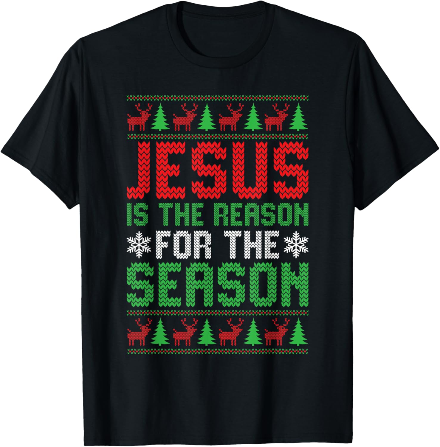 Jesus is the Reason for the Season Christmas Family Pajamas T-Shirt