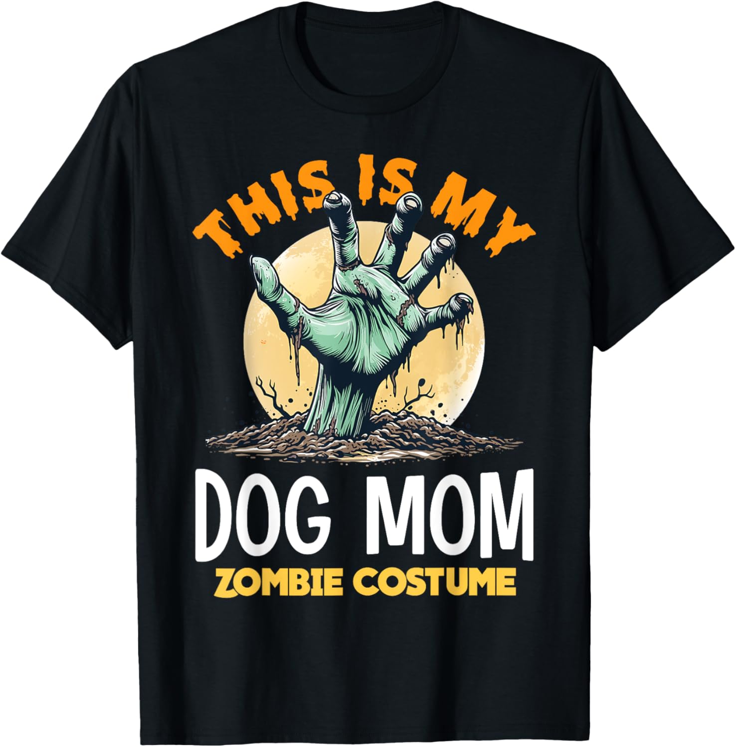 Dog Mom Halloween Zombie Matching Costume T-Shirt