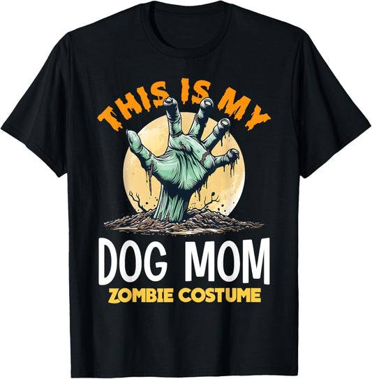 Dog Mom Halloween Zombie Matching Costume T-Shirt