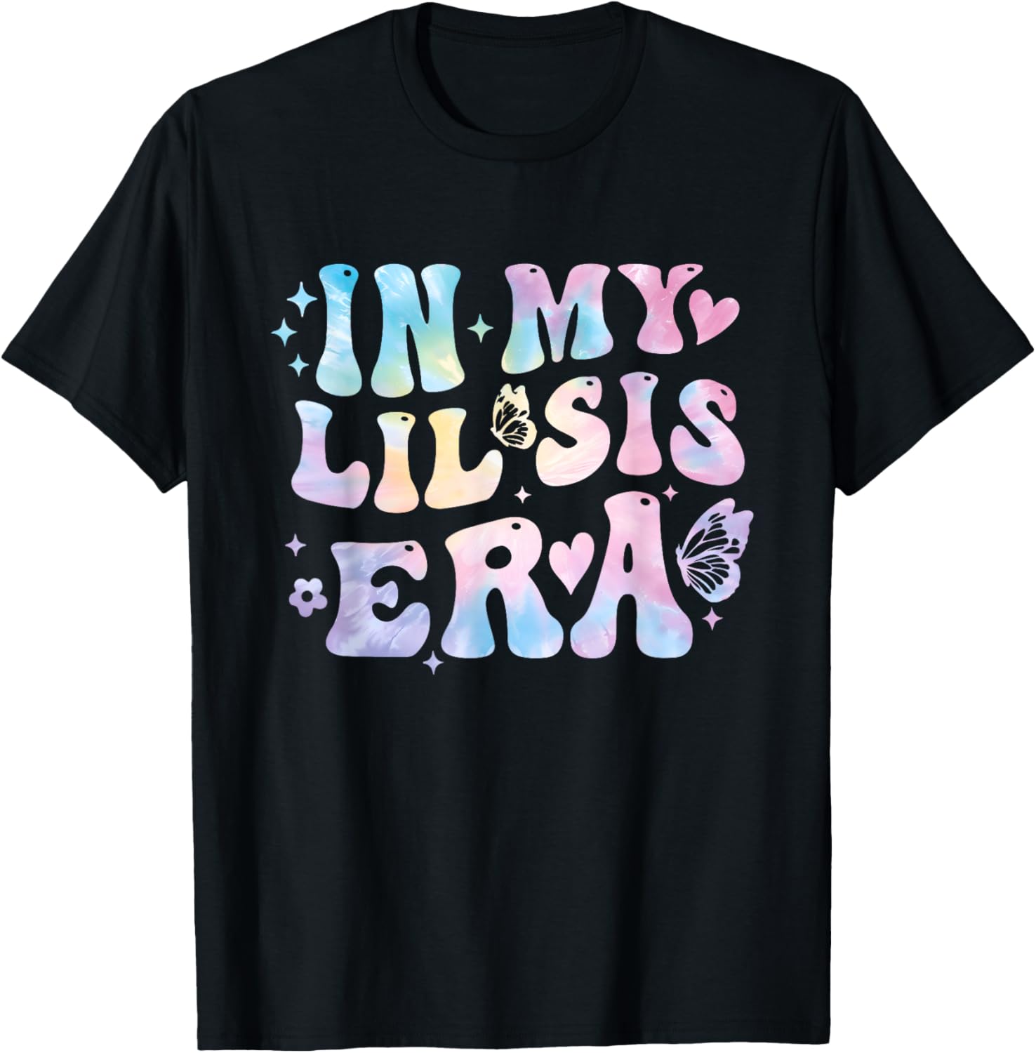 Groovy In My Lil Sis Era Retro Tie Dye Sister Toddler Kids T-Shirt