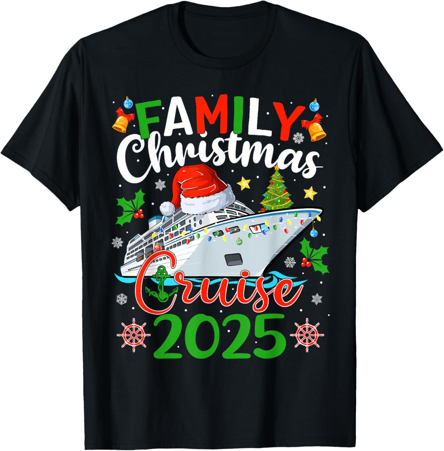 Family Christmas Cruise 2025 Matching Family Cruise Xmas T-Shirt
