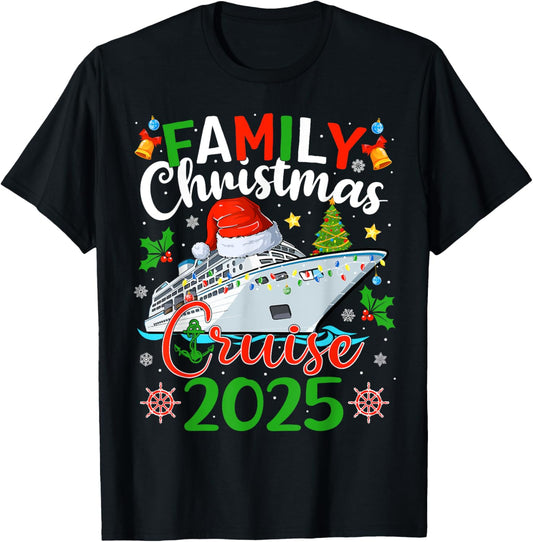 Family Christmas Cruise 2025 Matching Family Cruise Xmas T-Shirt