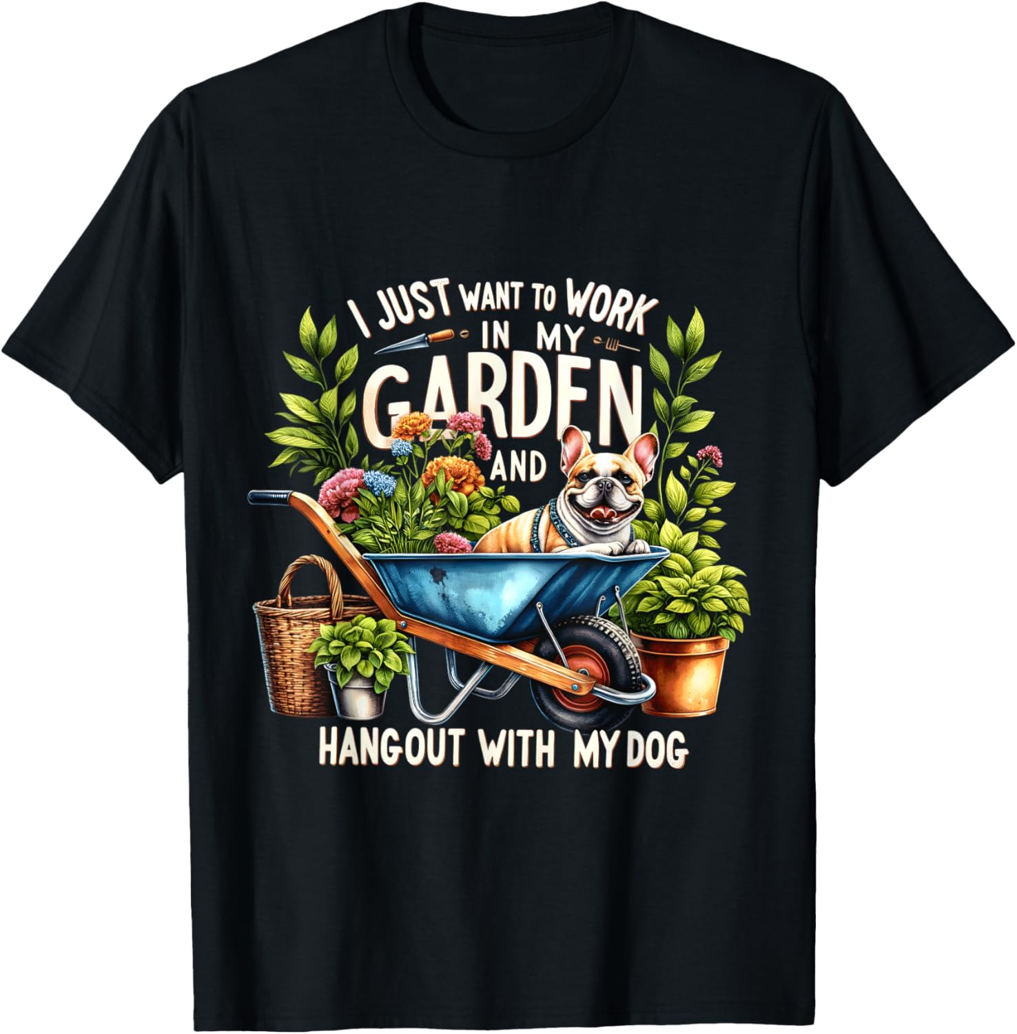 Dog Lover Gardener Garden Pet Gift Plants Mother's Day Gifts T-Shirt for Men Women Girls Kids