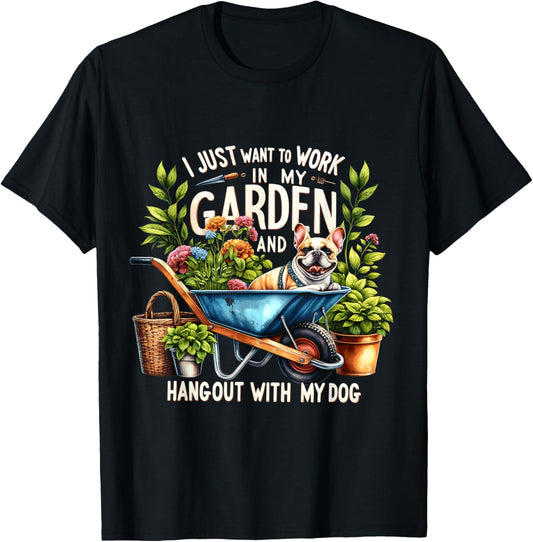 Dog Lover Gardener Garden Pet Gift Plants Mother's Day Gifts T-Shirt for Men Women Girls Kids