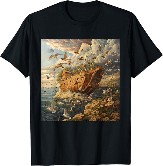 3. Art, Noah's Ark, Animals History Bible, Noah's Ship T-Shirt