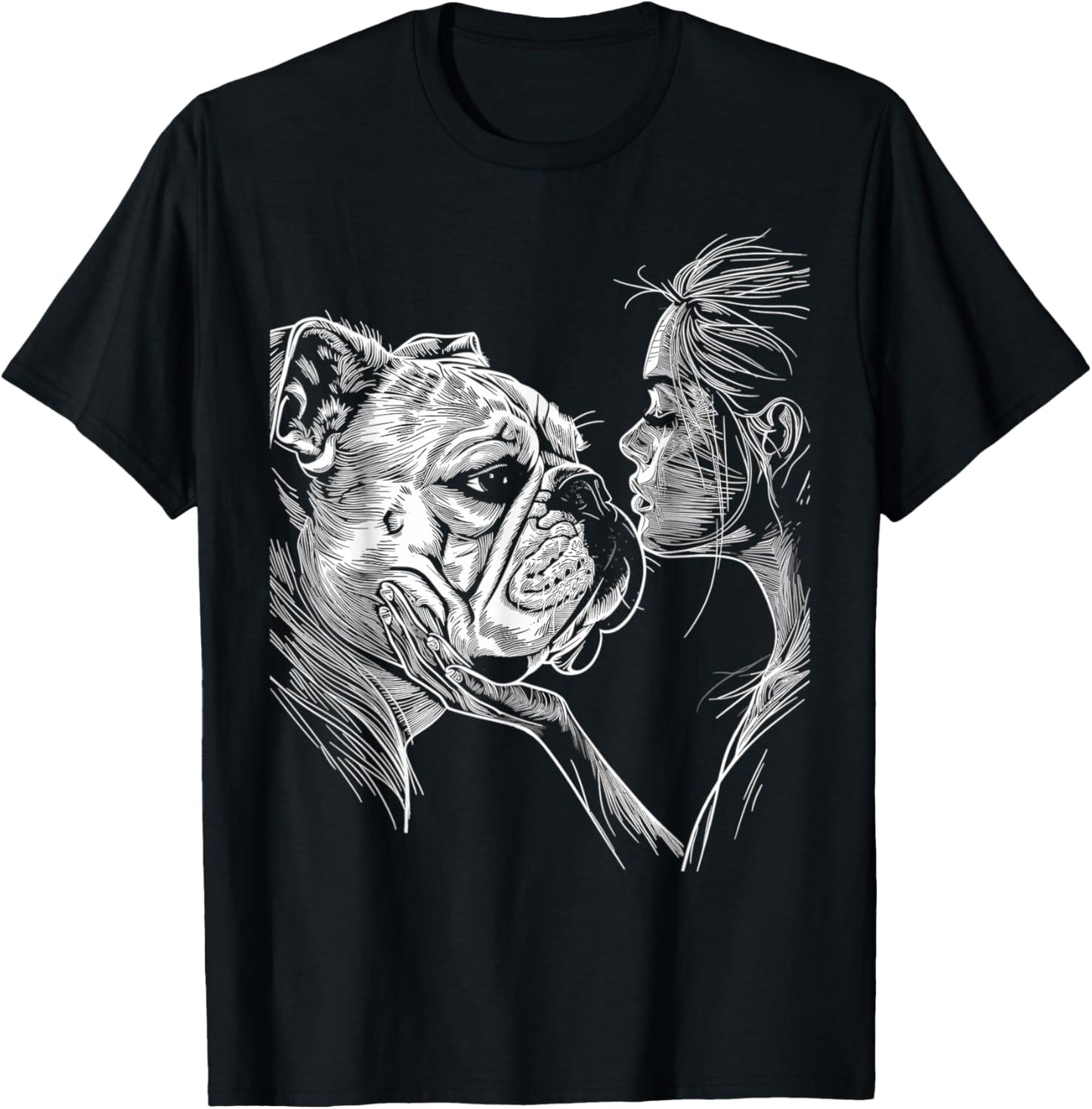 English Bulldog Mom Dog Art Mother's Day T-Shirt for Men Women
