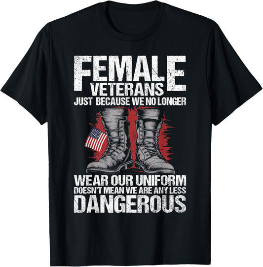 Female Veteran USA Veterans Day US Army Women Veteran T-Shirt