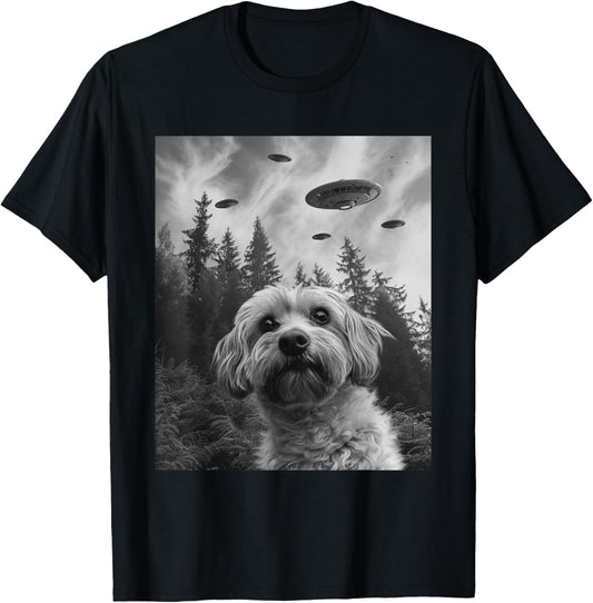 Dog Mom Dad - Funny Alien Selfie Havanese UFO T-Shirt for Men Women