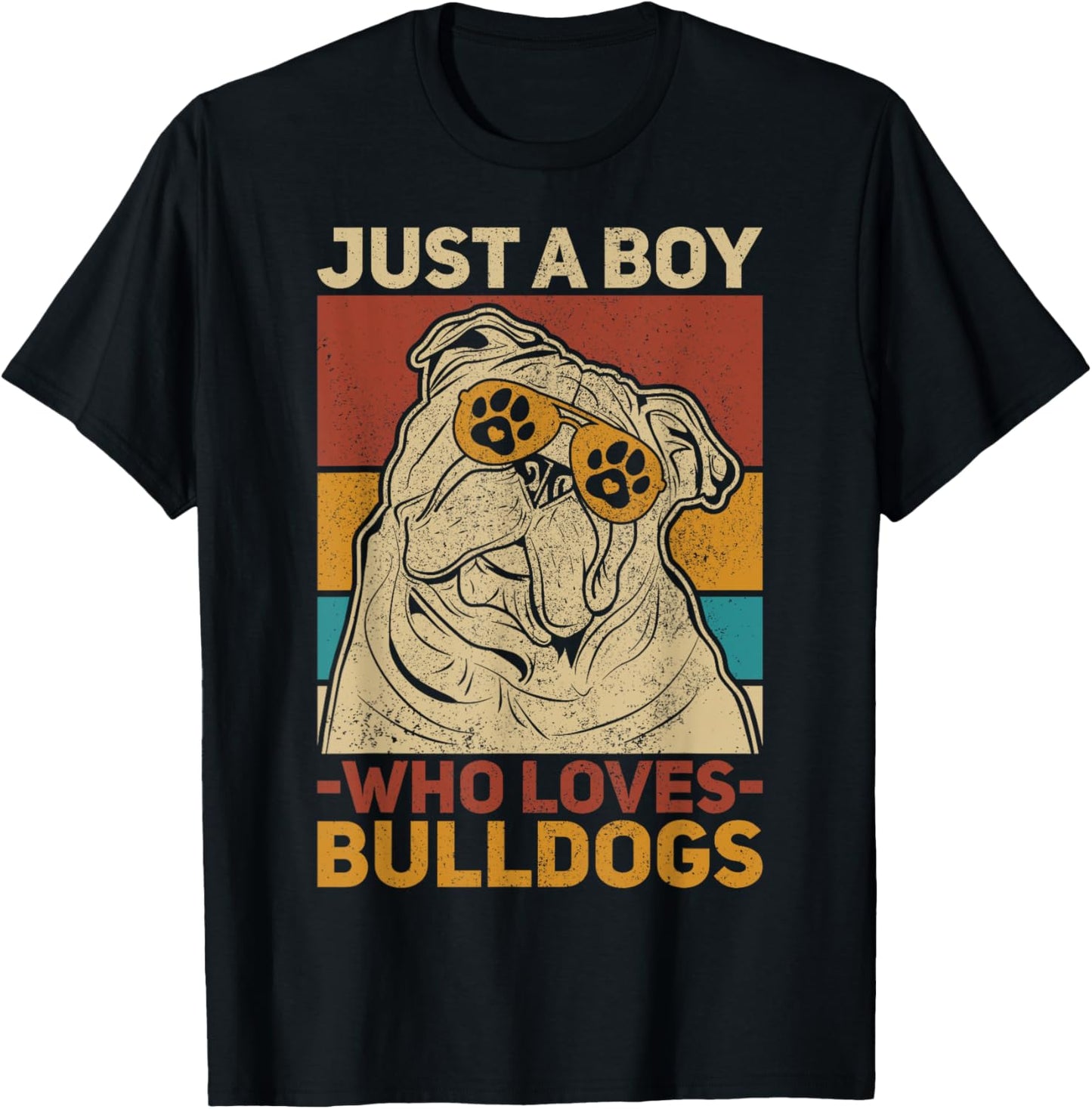 Dog Lover Dog Owner Pet Animal Just A Boy Who Loves Bulldogs T-Shirt