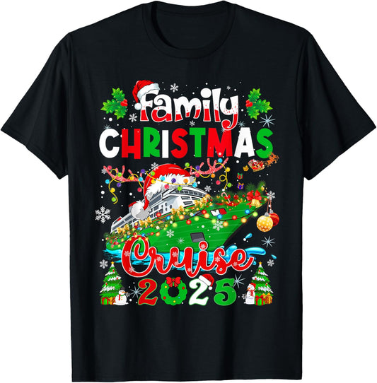 Family Christmas Cruise 2025 Matching Family Cruise Holiday T-Shirt
