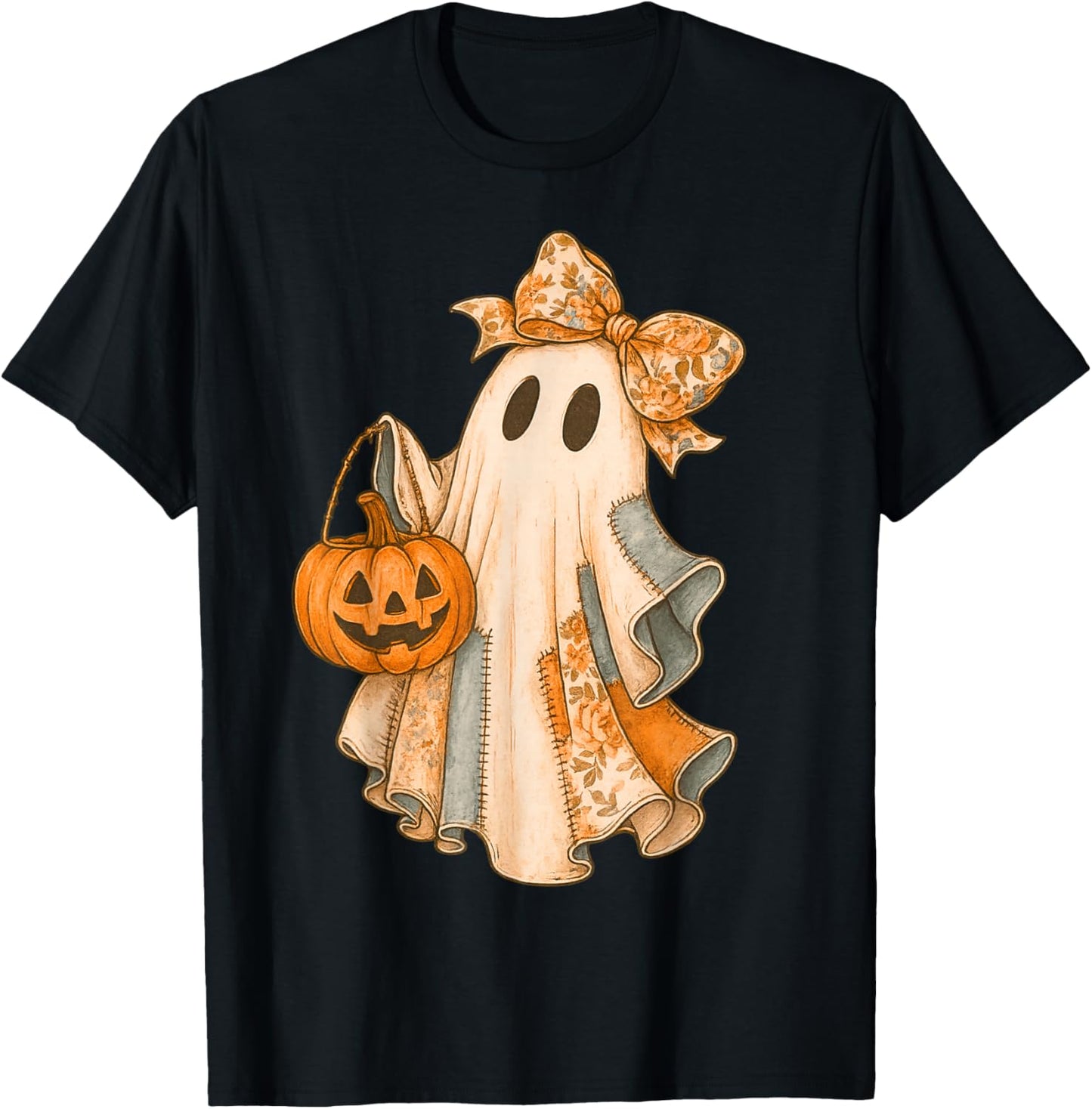 Funny Ghost Coquette Fall Pumpkin Spooky Season Halloween T-Shirt