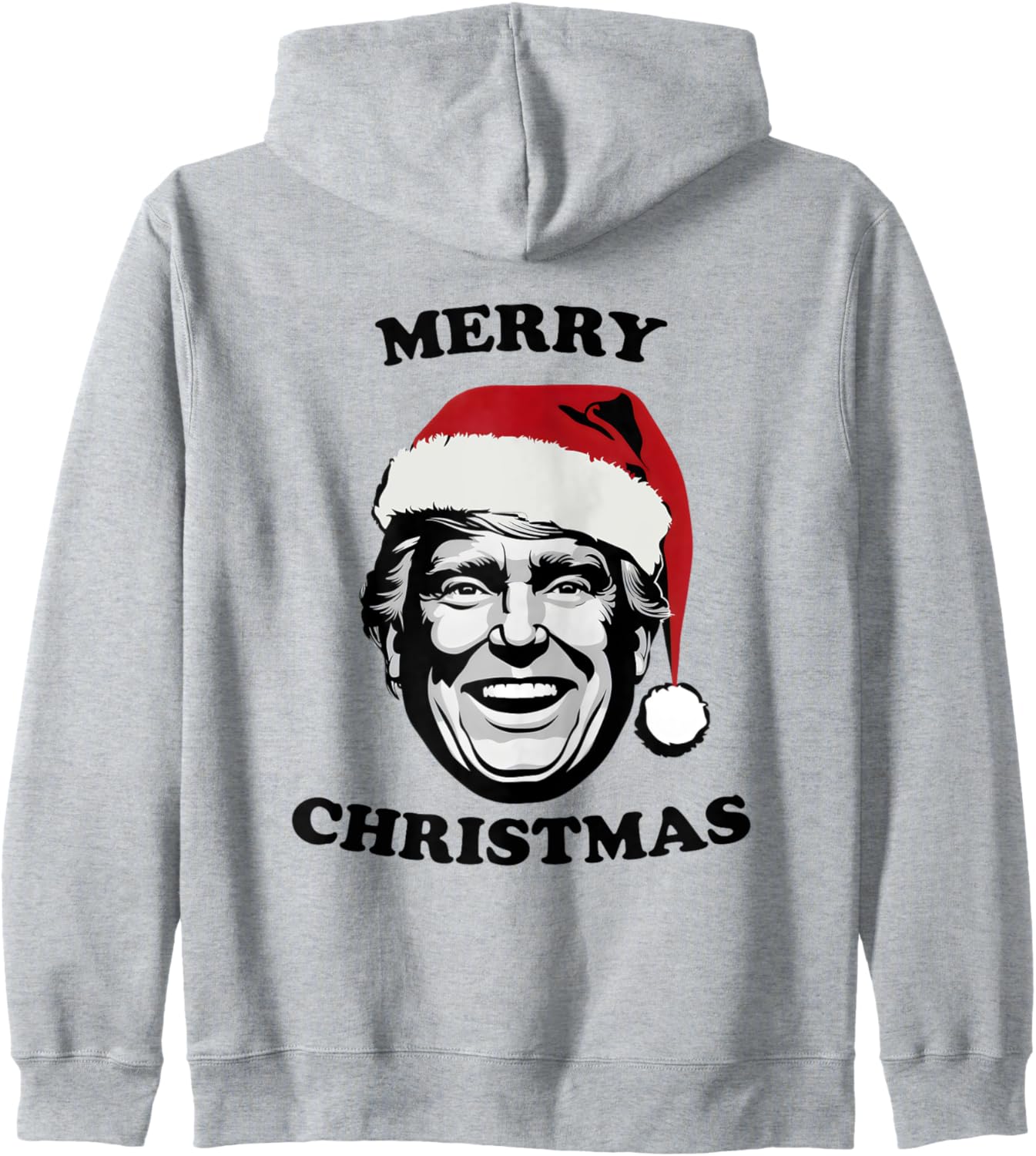 Donald Trump Santa Hat Merry Christmas Funny Christmas Xmas Zip Hoodie