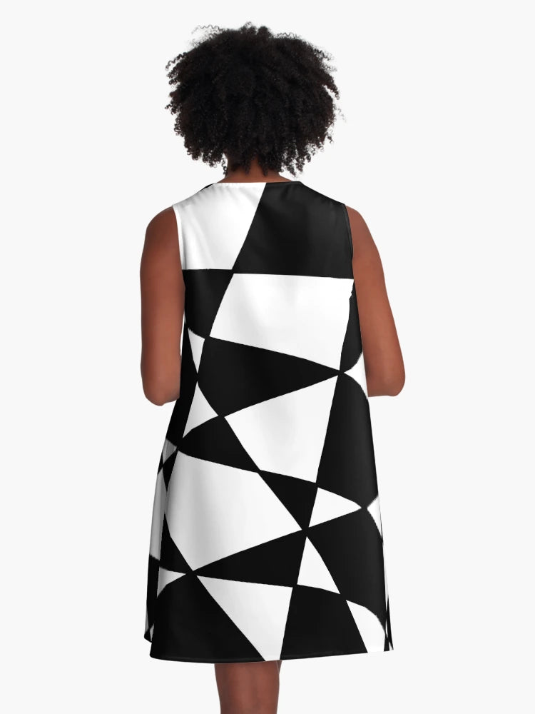 Abstract Mosaic Black and White Contemporary