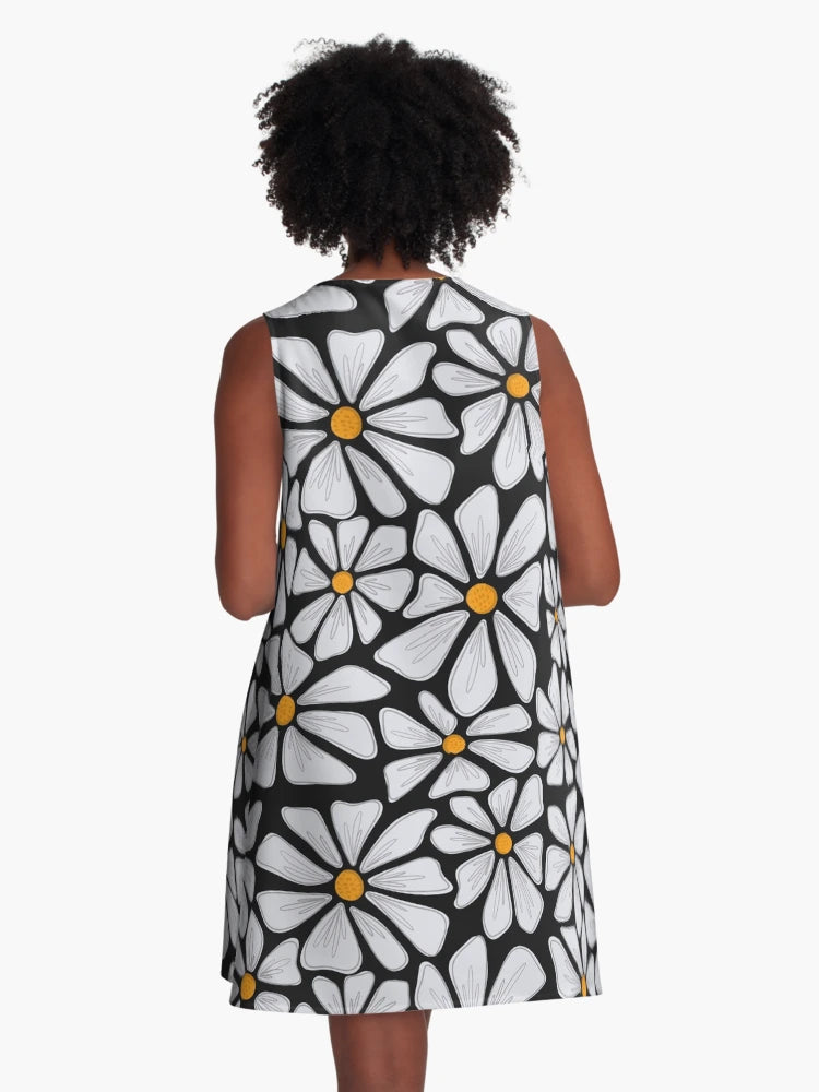 Doodle Daisies - Black