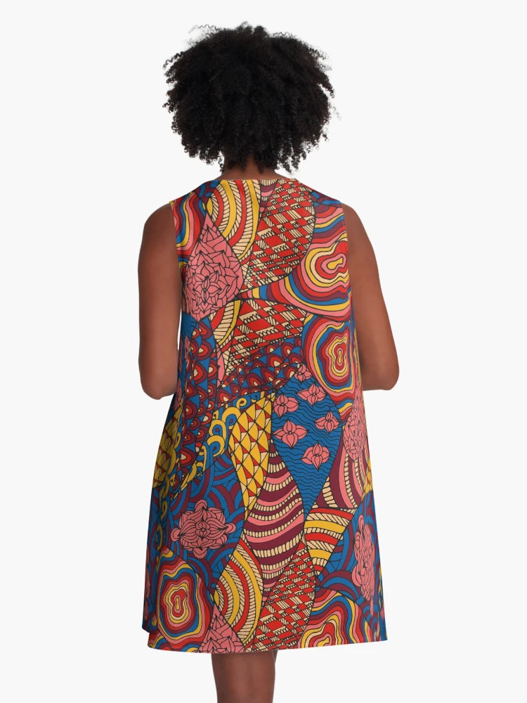 60s hippie psychedelic pattern