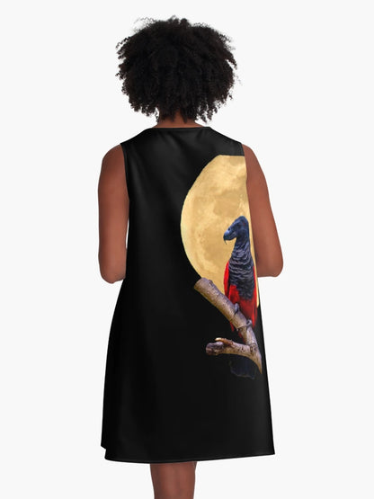 Dracula Parrot with moon