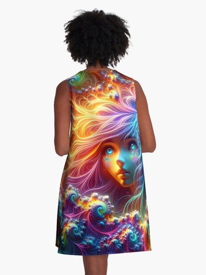 A.I. Psychedelic Fractal Anime Girl 8K 0026 FunFractals ChromaDepth 3D