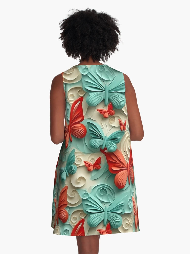 Ethereal Flight: 3D Butterflies Pattern