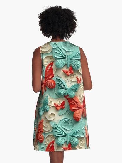 Ethereal Flight: 3D Butterflies Pattern