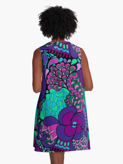 60s hippie psychedelic pattern