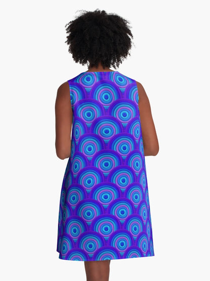 Evil Eye Protection A-Line Dress,Cute pattern.