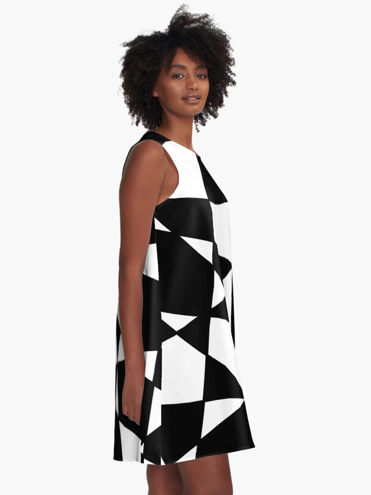 Abstract Mosaic Black and White Contemporary