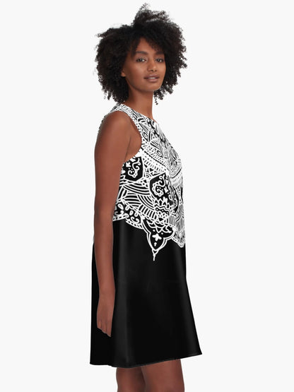 Ethnic Mandala Black and White Bohemian