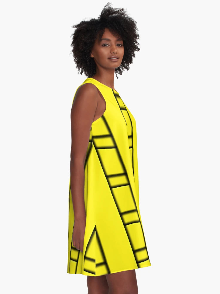 3D Yellow Geometric Abstract Pattern