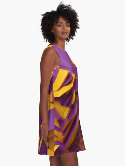 3D Pattern, yellow, purple, abstract