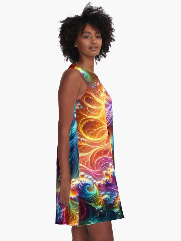 A.I. Psychedelic Fractal Anime Girl 8K 0026 FunFractals ChromaDepth 3D