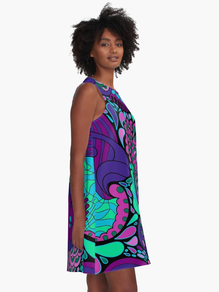 60s hippie psychedelic pattern