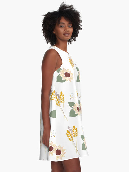 Fall Foliage with Sunflowers