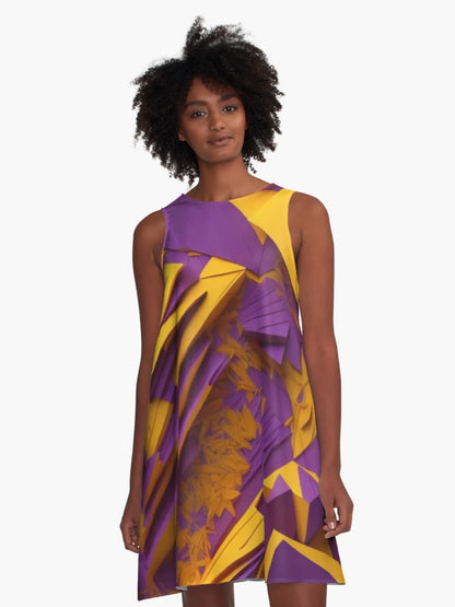 3D Pattern, yellow, purple, abstract