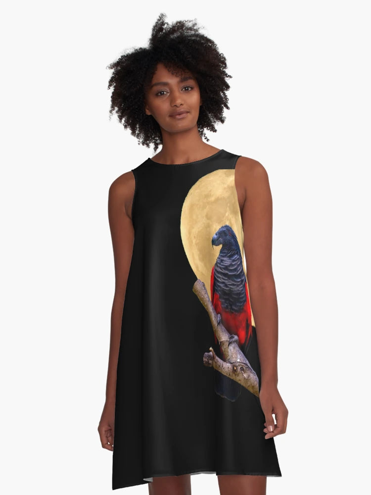 Dracula Parrot with moon
