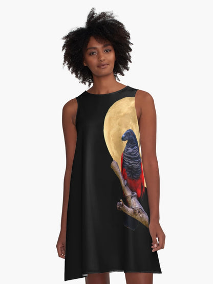 Dracula Parrot with moon