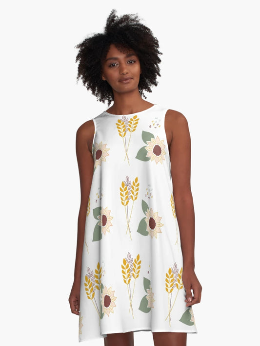 Fall Foliage with Sunflowers