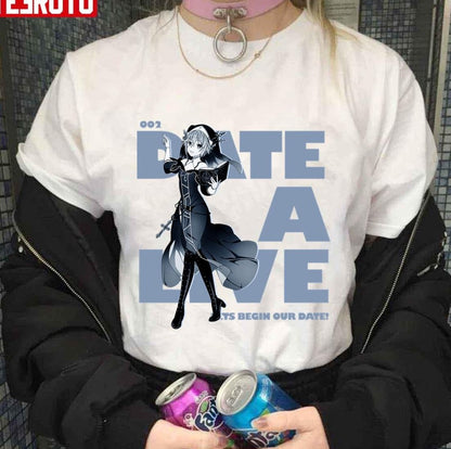 002 Let's Begin Our Date Date A Live Nia Honjou Unisex T-shirt