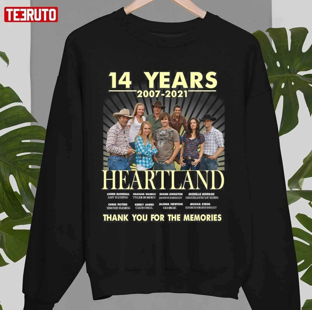 14 Years Heartland Thank You For The Memories Unisex T-shirt