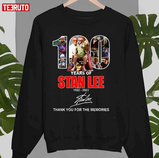100 Years Of Stan Lee Thank You For The Memories Unisex Hoodie