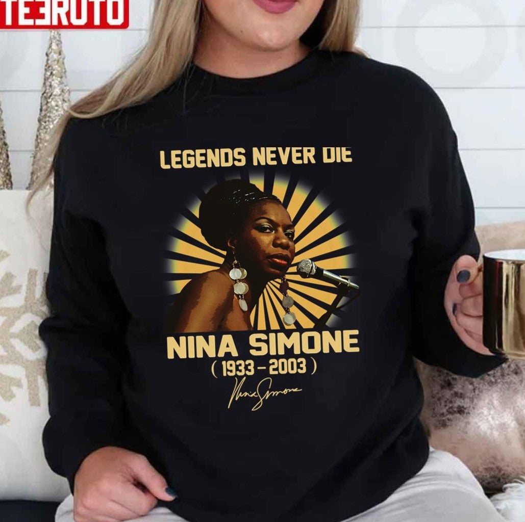 1933-2003 Nina Simone Legend Never Die Vintage Unisex T-Shirt