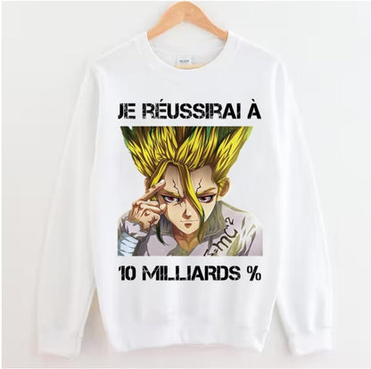 10 Milliards Senku Ishigami Japanese Anime Manga Dr Stone Unisex Hoodie