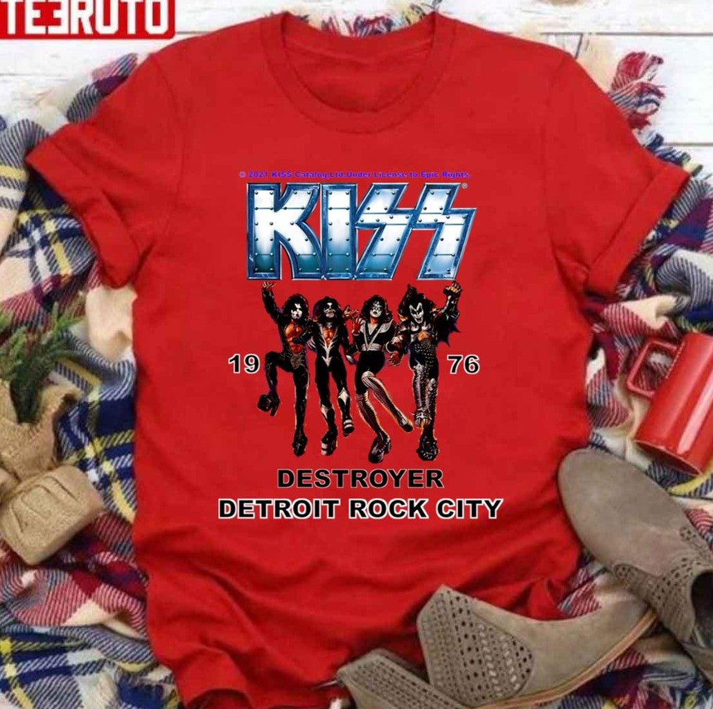 1976 Detroit Rock City Kiss Band Destroyer Rock Music Art Unisex Sweatshirt