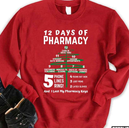 12 Days Of Pharmacy Christmas Unisex Sweatshirt