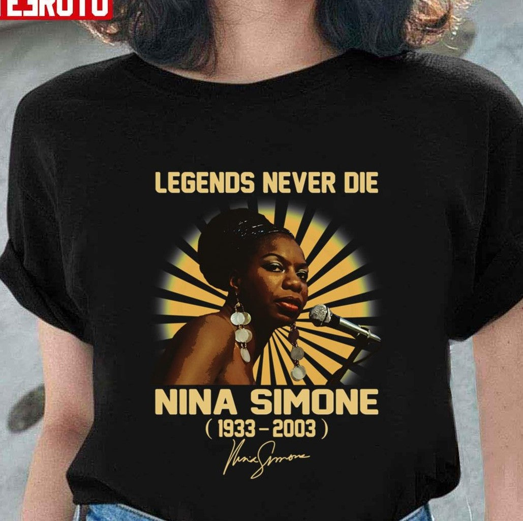 1933-2003 Nina Simone Legend Never Die Vintage Unisex T-Shirt