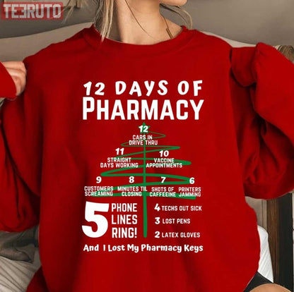 12 Days Of Pharmacy Christmas Unisex Sweatshirt