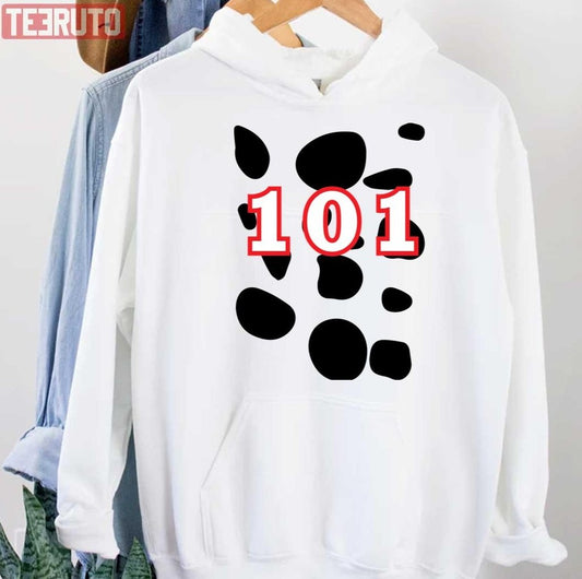101 Dalmatians Black Dót Pattern Unisex Hoodie