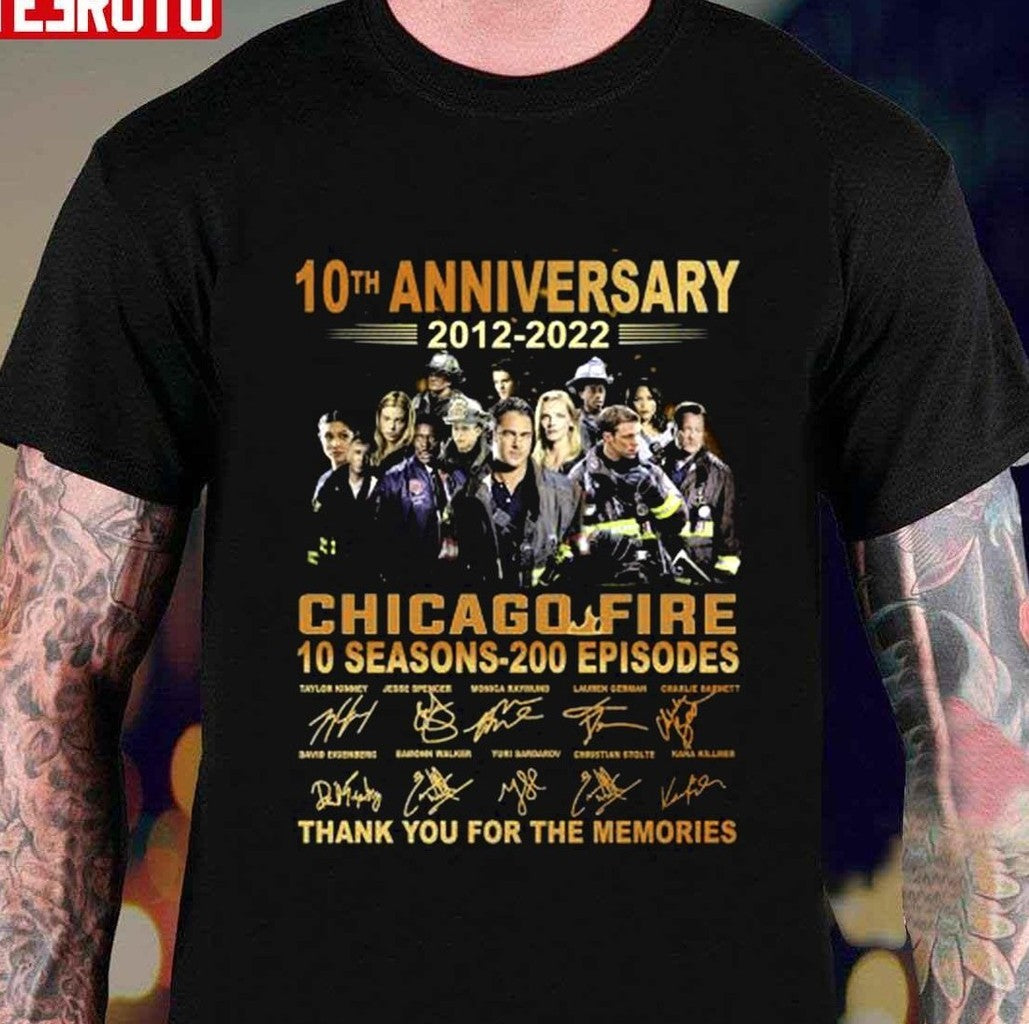 10th Anniversary 2012 2022 Chicago Fire 10 Season 200 Episodes Unisex Sweatshirt