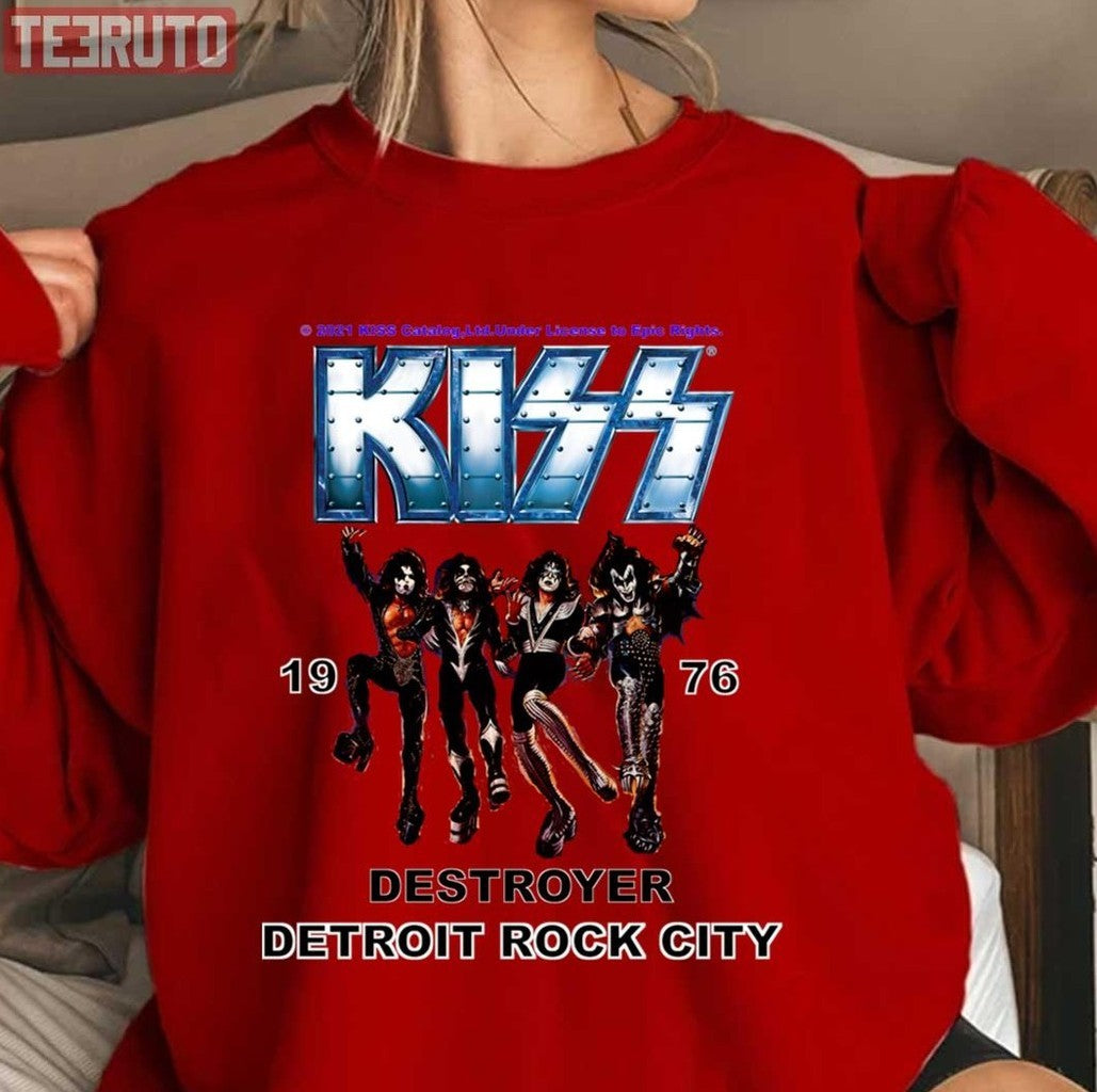 1976 Detroit Rock City Kiss Band Destroyer Rock Music Art Unisex Sweatshirt